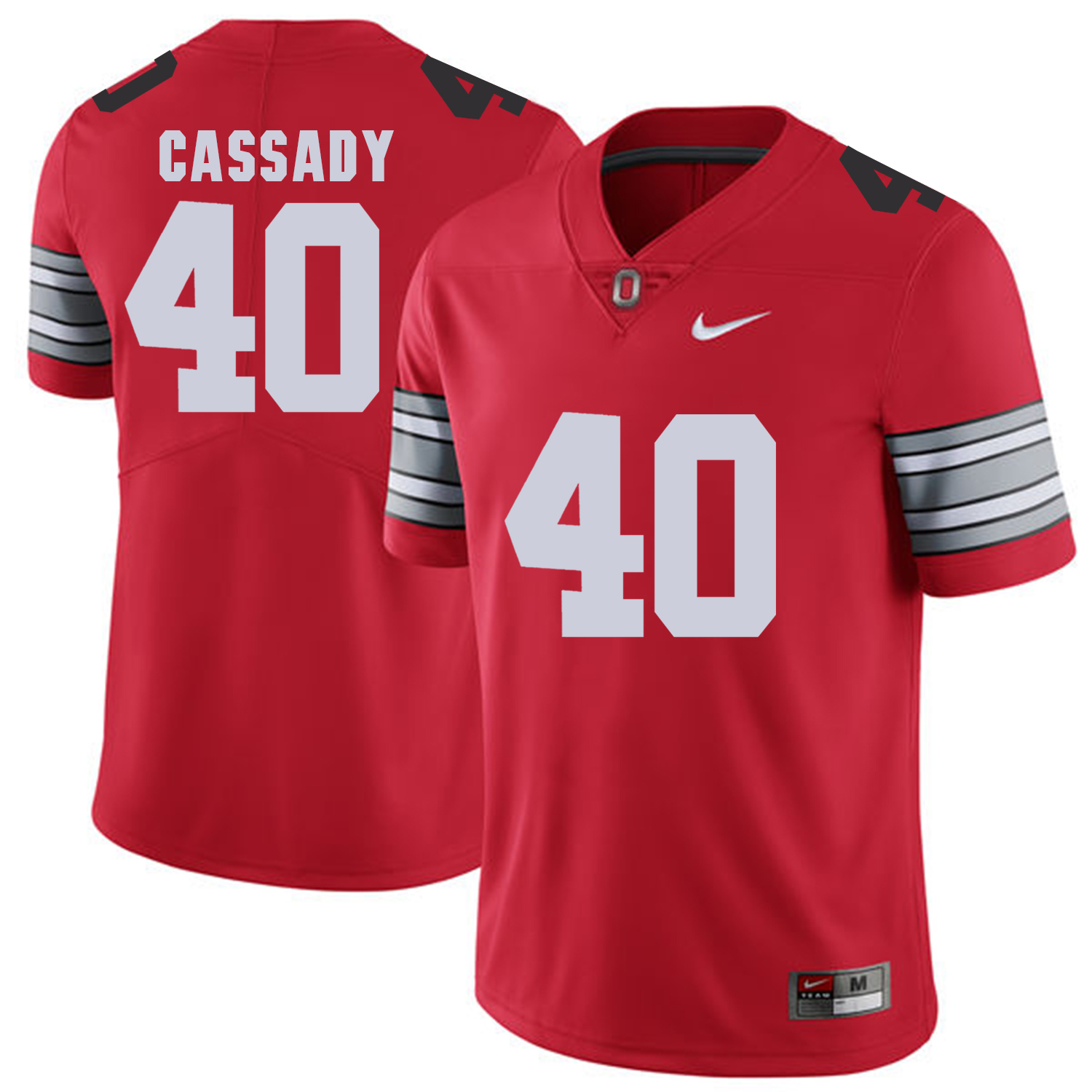 Men Ohio State 40 Cassady Red Customized NCAA Jerseys